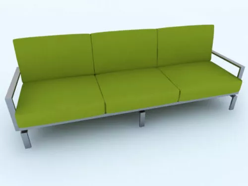 3 Seaters Green Sofa Furniture 3d model 3 Seaters Green Sofa Furniture 3d model