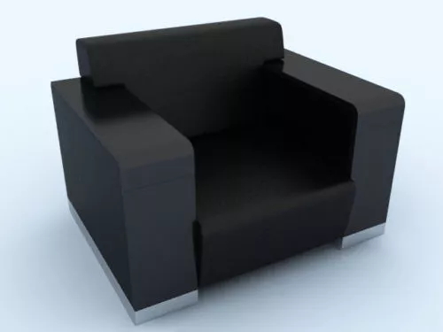 Single Black Sofa 3d model Single Black Sofa 3d model