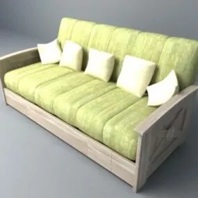 House Green Sofa Furniture 3d model