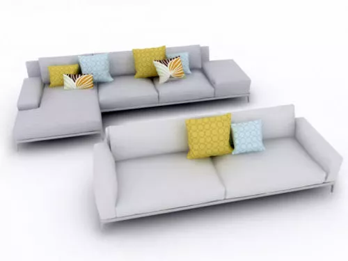 White Sofa Collection 3d model White Sofa Collection 3d model