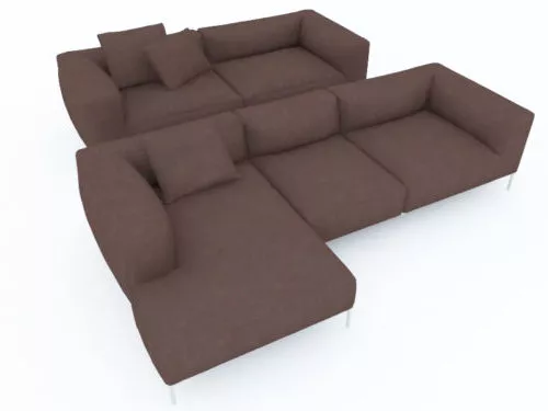 Brown Sofa Sets 3d model Brown Sofa Sets 3d model