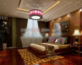 Hotel Princess Room Bedroom Interior 3d model
