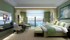Fresh Bedroom Decor Interior 3d model