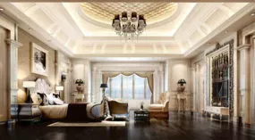 Super Luxury Home Large Bedroom Interior 3d model