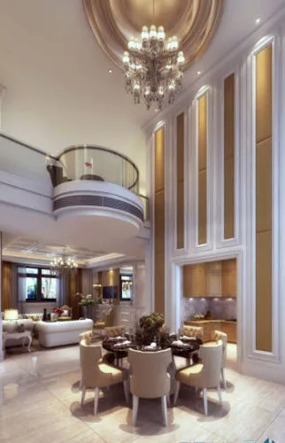 Luxury Home Dining Space Interior 3d model Luxury Home Dining Space Interior 3d model