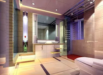 Modern Simple Glass Bathroom Interior 3d model Modern Simple Glass Bathroom Interior 3d model