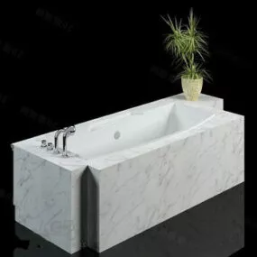 Luxurious Marble Bathtub V1 3d model