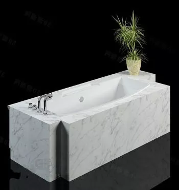 Bathtub Standard Size 3d model
