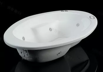 Oval Luxury Bath 3d model Oval Luxury Bath 3d model