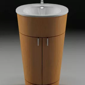 Cylinder Stand Wash Sink 3d model