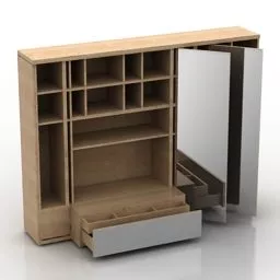 Locker Vintage Furnishing 3d model Locker Vintage Furnishing 3d model