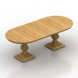 Table square oval 3d model Table square oval 3d model