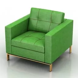 Green Armchair Foster walterknoll 3d model Green Armchair Foster walterknoll 3d model