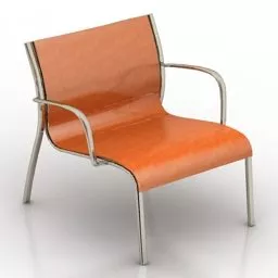 Single Leather Armchair herman miller 3d model Single Leather Armchair herman miller 3d model
