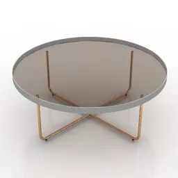 Glass Round Table Coffee Lolly Design 3d model