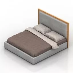 Double Bed Istborn Design 3d model