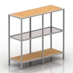 3 Levels Rack Ikea Vittsjo 3d model