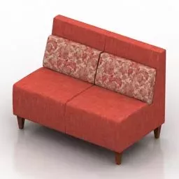 Armless Sofa Brend Dls 3d model