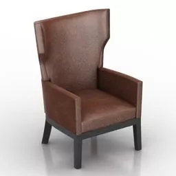 Leather Armchair Barbuda 3d model