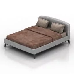 Double Bed Linkoln 3d model