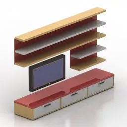 Tv Rack Fiji Furnishing 3d model