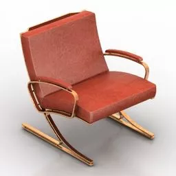 Home Leather Armchair Berlin 3d model
