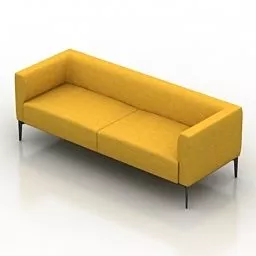 Yellow Sofa Jaan Walterknoll 3d model