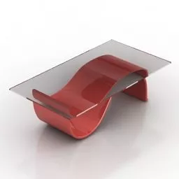 Glass Table Chair 3d model