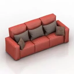 Modern Sofa 3 Seats 3d model