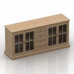 Kitchen Locker Wooden Design 3d model