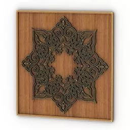 Panel Arabic Pattern 3d model