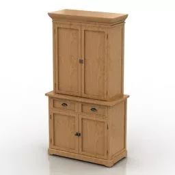 Wood Locker Koventri For Home 3d model
