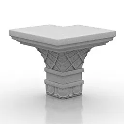 Cornice Molding Column Head 3d model