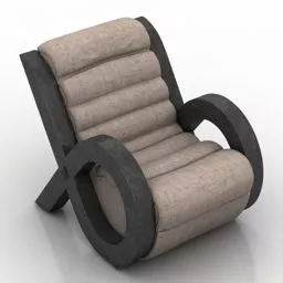 Armchair Leather Vintage Style 3d model