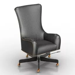 Armchair Leather Office Manager 3d model
