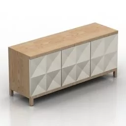 Locker 3 Door Sideboard 3d model