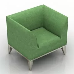 Fabric Armchair Cubo 3d model