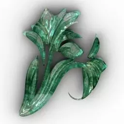 Decor Ornament Flower Stylized 3d model