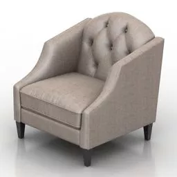 Leather Armchair Darem 3d model