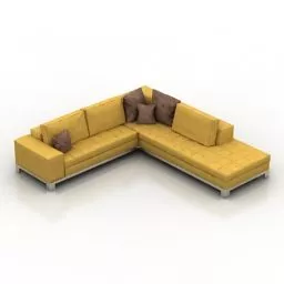 L Corner Sofa Ikea Nogersund 3d model