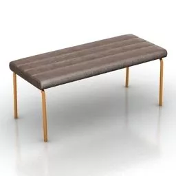 Wrought Iron Outdoor Bench 3d model
