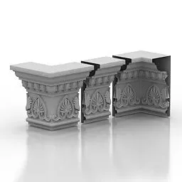 Classic Column Middle East Architecture 3d model