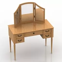 Dressing Desk And Mirror 3d model Dressing Desk And Mirror 3d model
