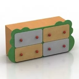 Locker Children Room 3d model