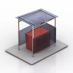 Single Dumpster 3d model