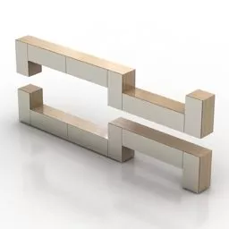 Tv Rack Cubo Design 3d model