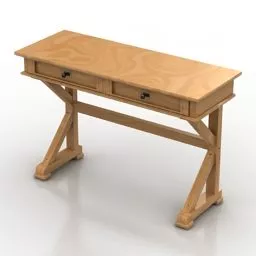Wall Wooden Console 3d model