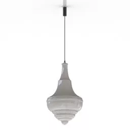 Luster White Chandelier 3d model