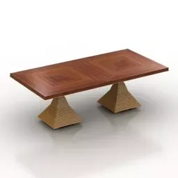 Wood Table Bernhardt 3d model