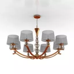 Luster 8 Wings Chandelier 3d model